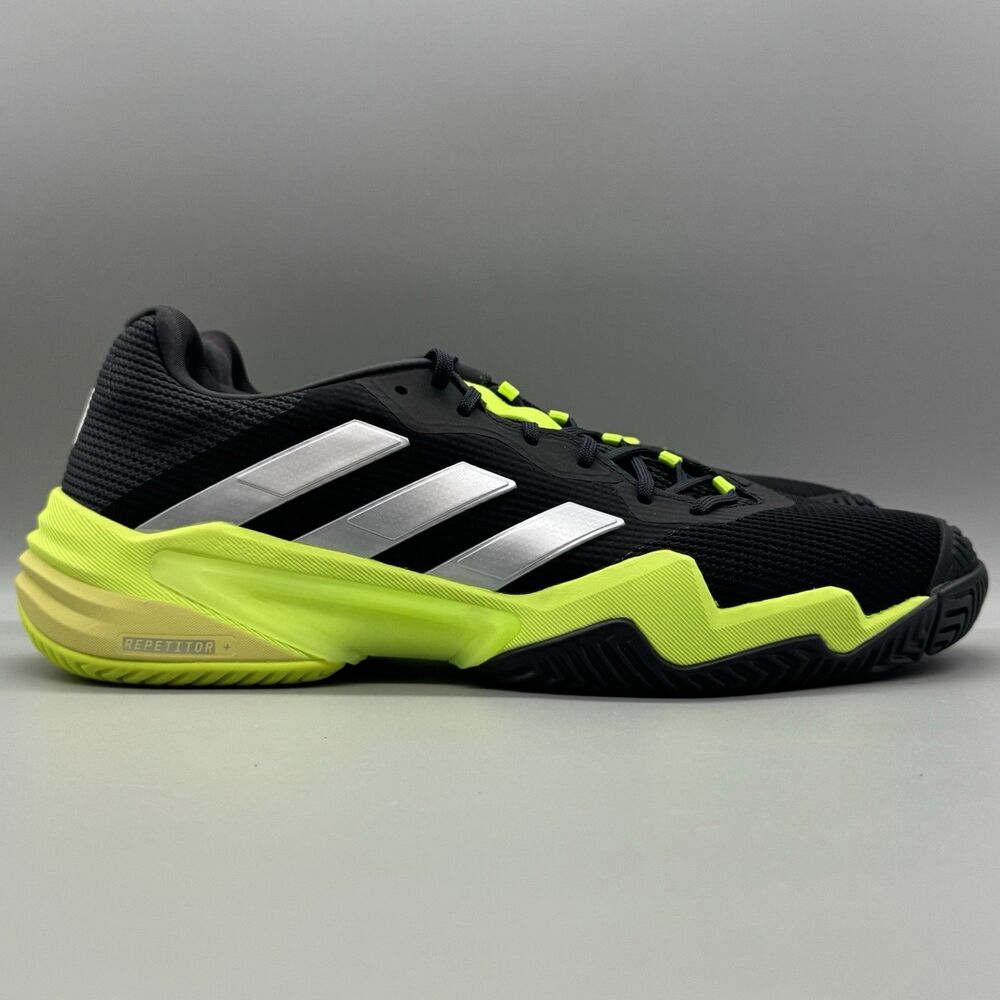 Adidas Barricade 13 'Black Lucid Lemon' IH2559 Men's Size 12.5 Tennis Shoes